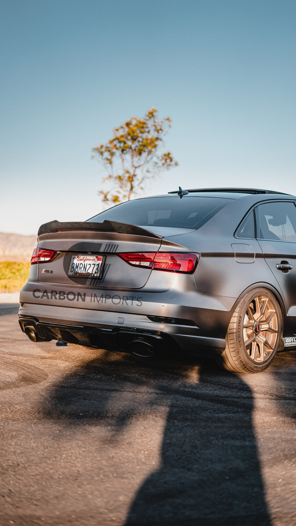 Audi A3/S3/RS3 Carbon Fiber Trunk Lip 2015-2020 V4 – Carbon Imports