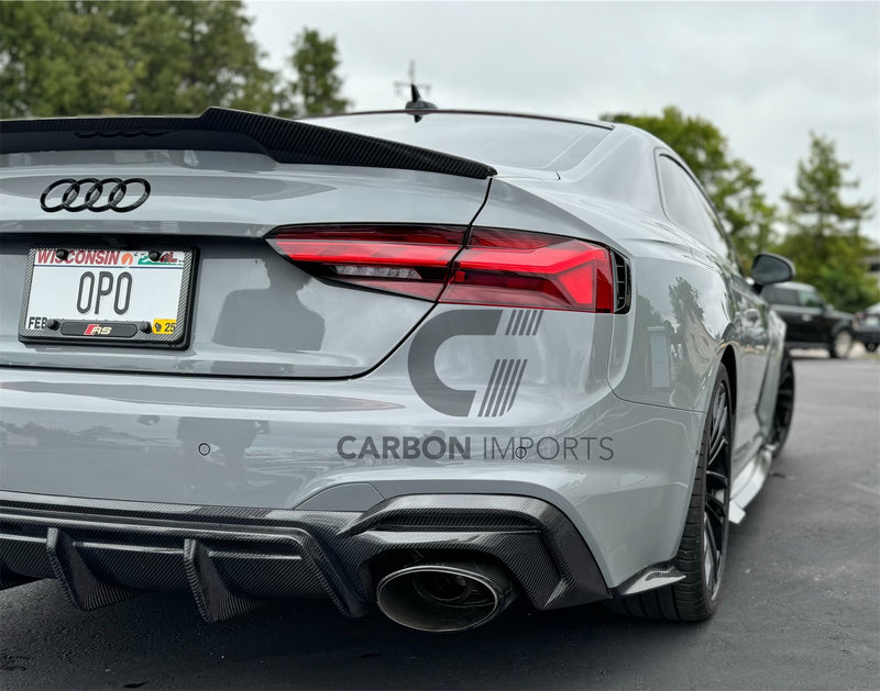 Audi RS5 2020-2024 B9.5 Rear Carbon Fiber Bumper Canards