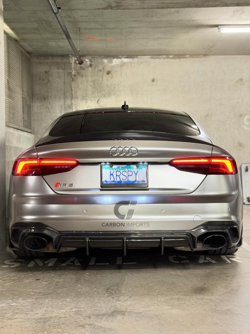 Audi A5/S5/RS5 2017-2024 B9/B9.5 Carbon Fiber Trunk Lip HighKick Version